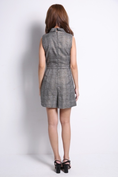 Sleeveless Coat Playsuit 9927