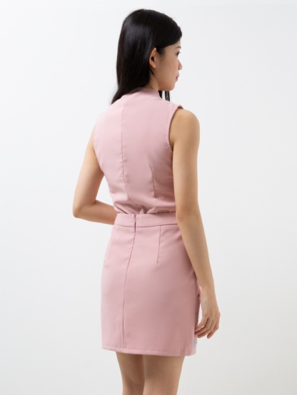 Sleeveless Top With Flower Skirt Set 11097