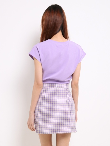 Checker Small Split Skirt 13530