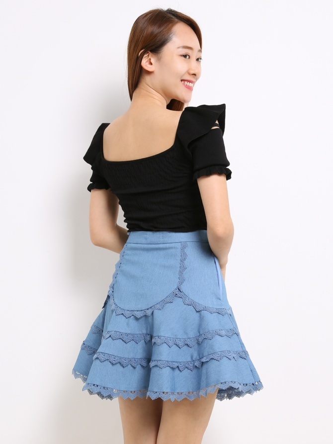 Layer Lace Short Skirt 13638