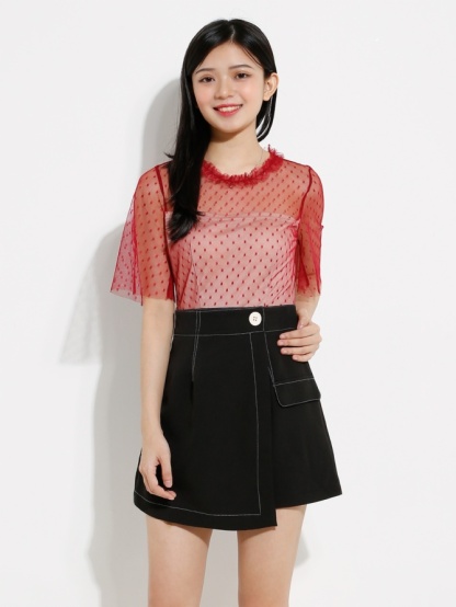 Dual Tone Polka Dot Playsuit 12472