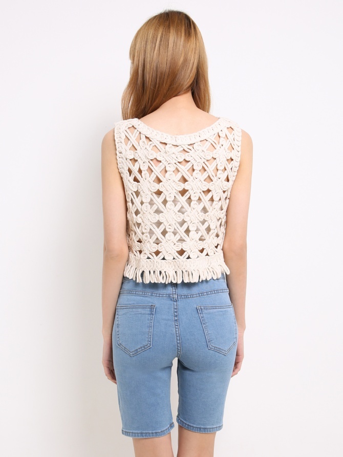 Knee Length Denim Short Pants 14075