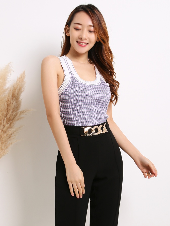Knitted Sleeveless Top 15238