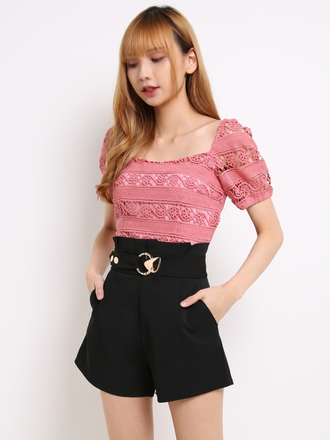Detailed Lace Crop Top 14724