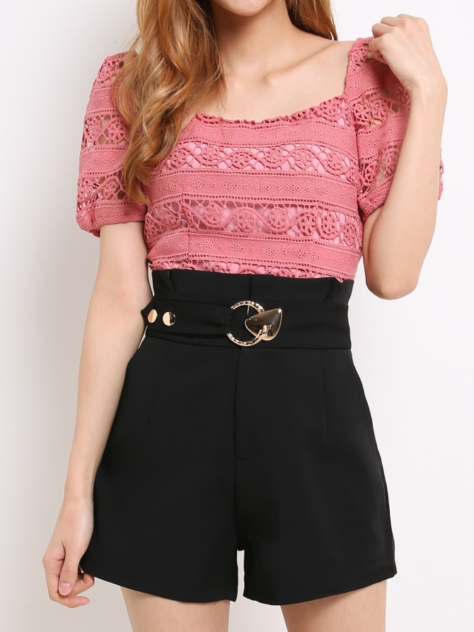 Detailed Lace Crop Top 14724