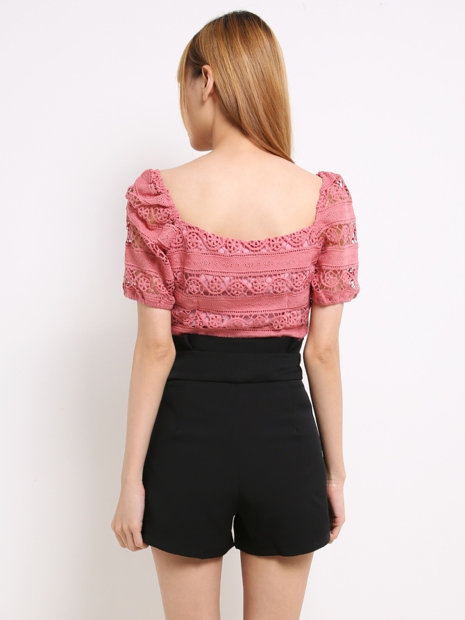 Detailed Lace Crop Top 14724