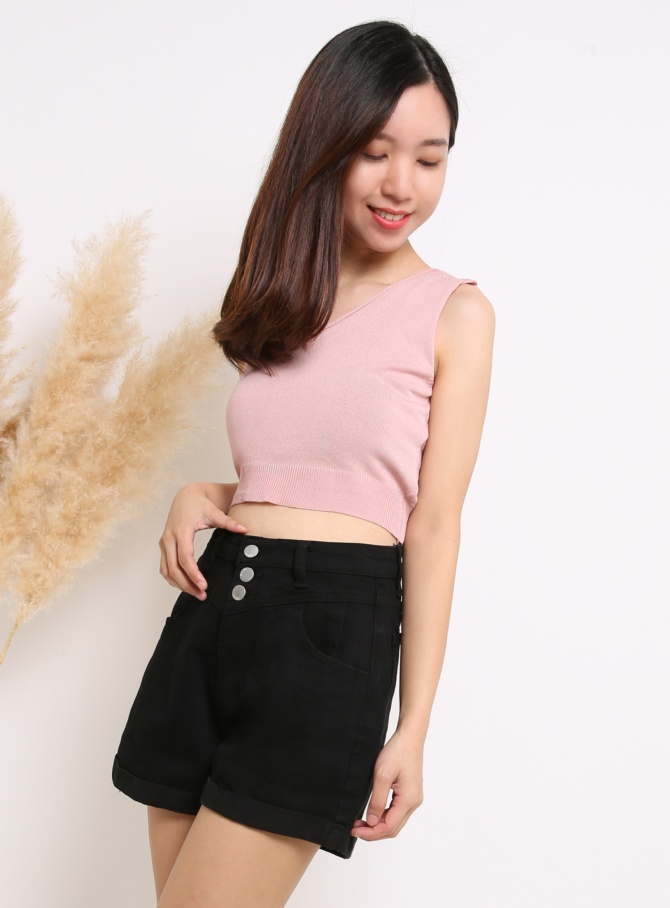 Knitted One Shoulder Sleeveless Top 14910