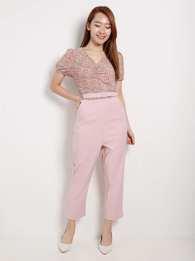 Dual Tone Floral Jumpsuit 13400