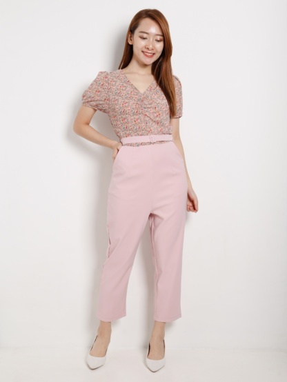 Dual Tone Floral Jumpsuit 13400
