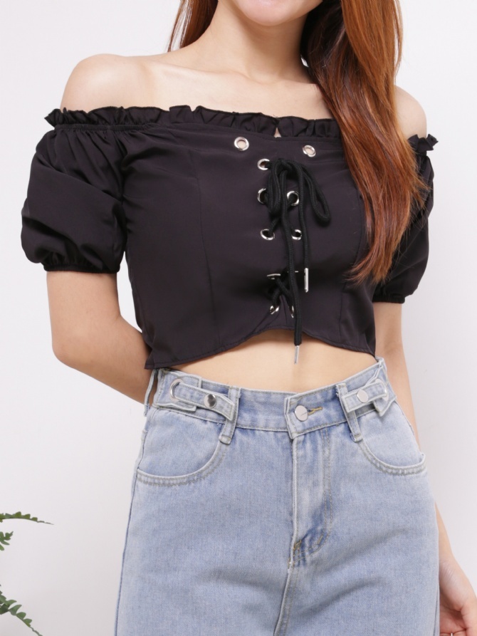 Front String Tie Up Top 16503
