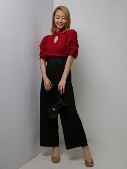 High Waist Panel Long Pants 18029
