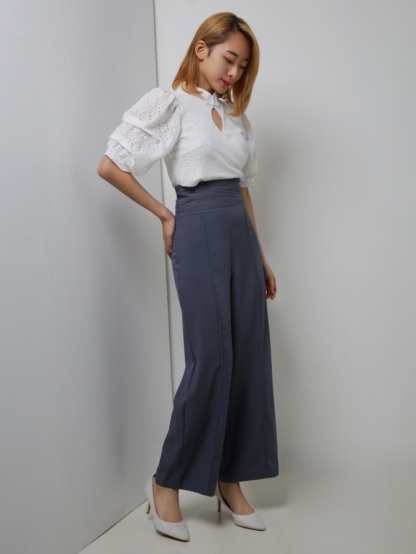 High Waist Panel Long Pants 18029
