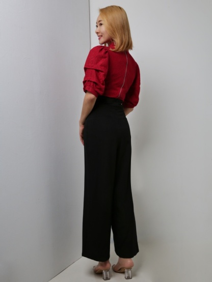 High Waist Panel Long Pants 18029