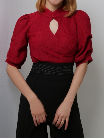 High Waist Panel Long Pants 18029