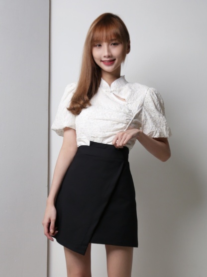 High Waist Irregular Long Skirt 18364
