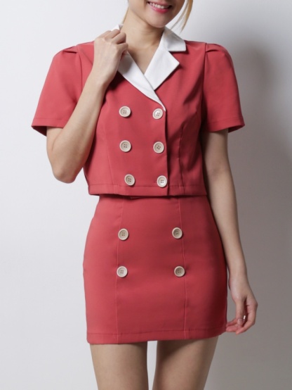 Formal Collar With Button Set 18679