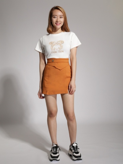 High Waist Side Split Skirt 18928