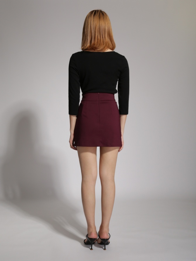 High Waist Side Split Skirt 18928