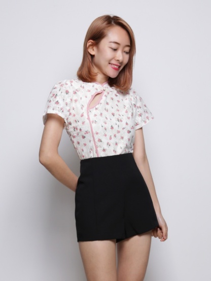 Lace Flower Cheongsam Top 18929
