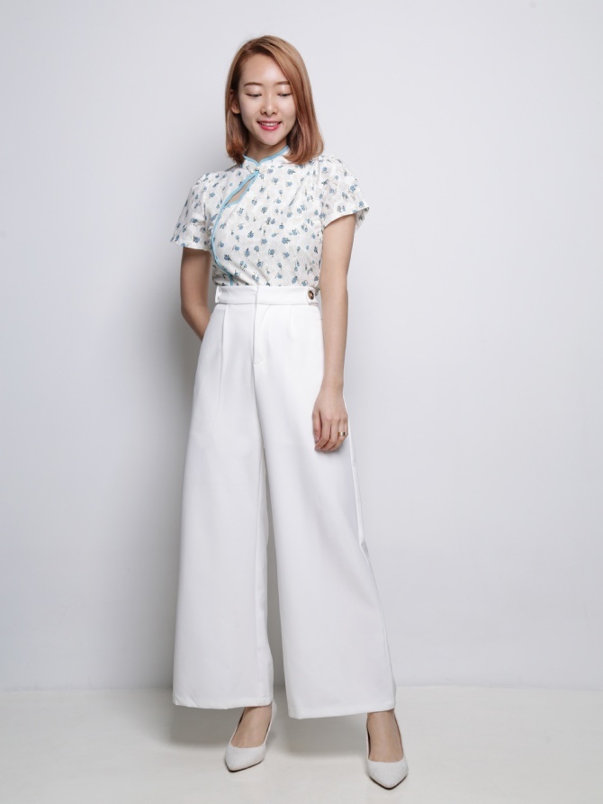 Lace Flower Cheongsam Top 18929
