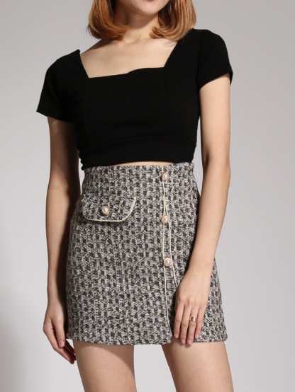 High Waist Chanel Style Skirt 19504