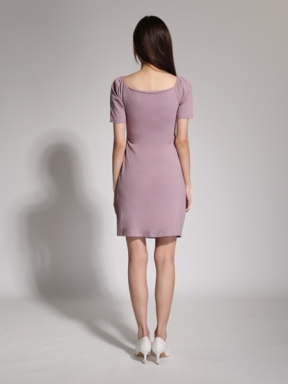 Side Pleated With Split Dress 19612