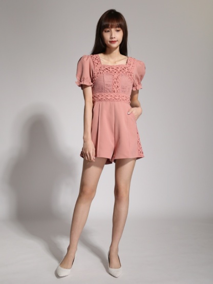 Puff Eyelet Jumpsuit 19618