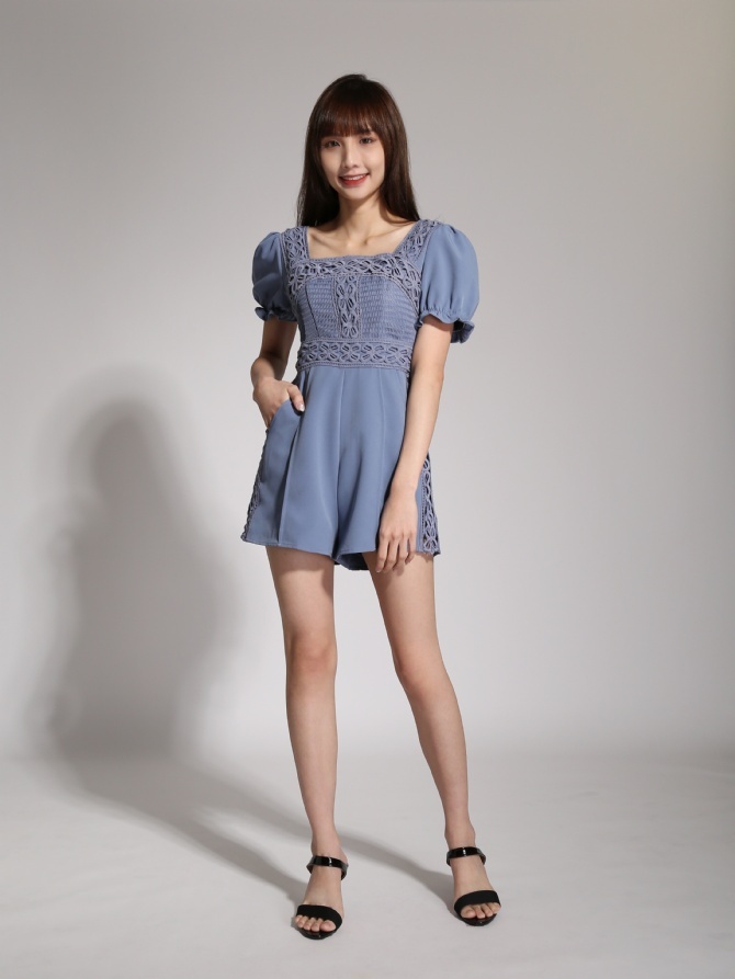 Puff Eyelet Jumpsuit 19618