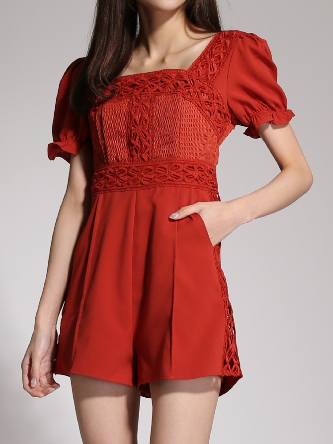 Puff Eyelet Jumpsuit 19618