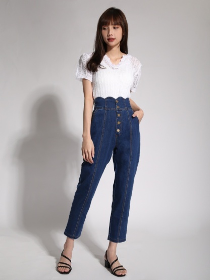 Knitted Eyelet Top 19620