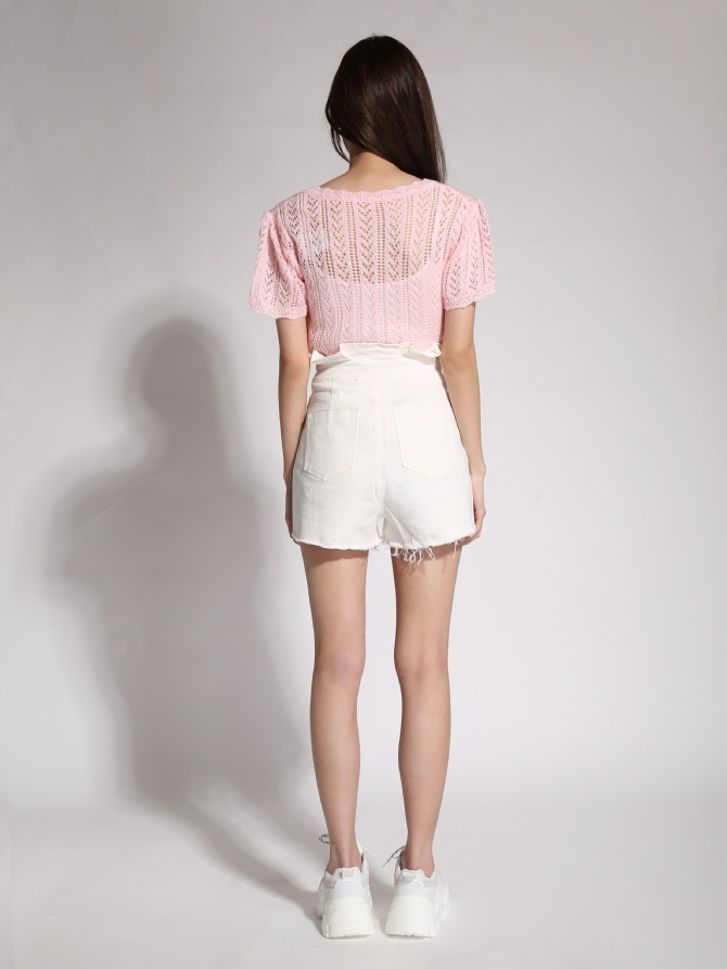 Knitted Eyelet Top 19620