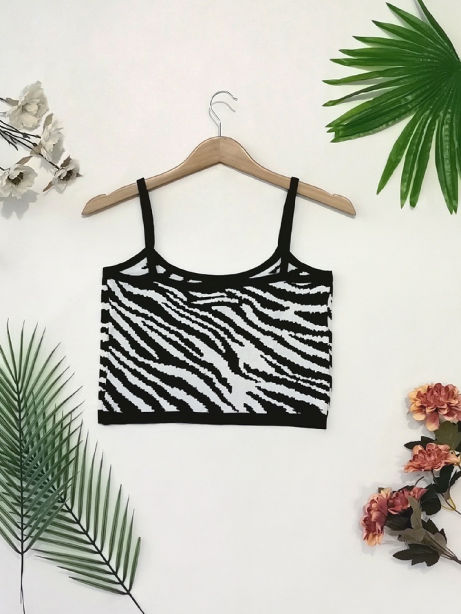Zebra Pattern With Strap Top 19686