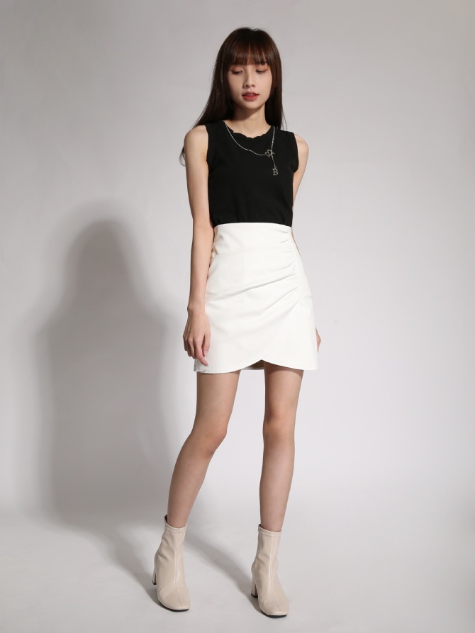 Leather Split Skirt 19697