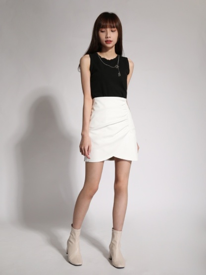 Leather Split Skirt 19697