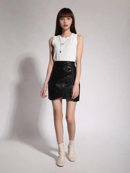 Leather Split Skirt 19697