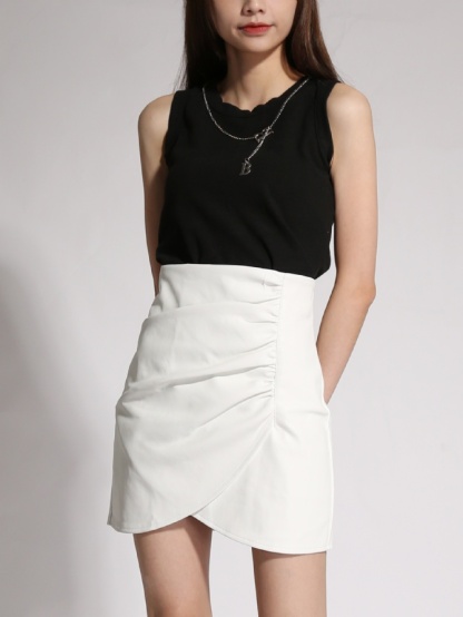 Leather Split Skirt 19697