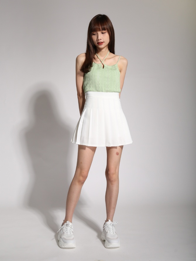 Eyelet Front Hole With Strap Top 19795
