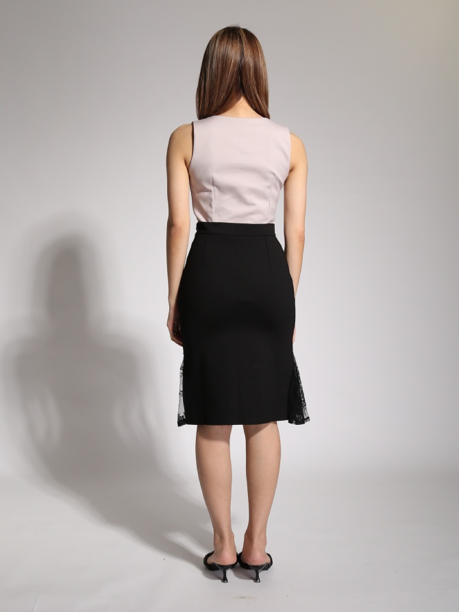 High Waist Lace Fish Tail Skirt 19827