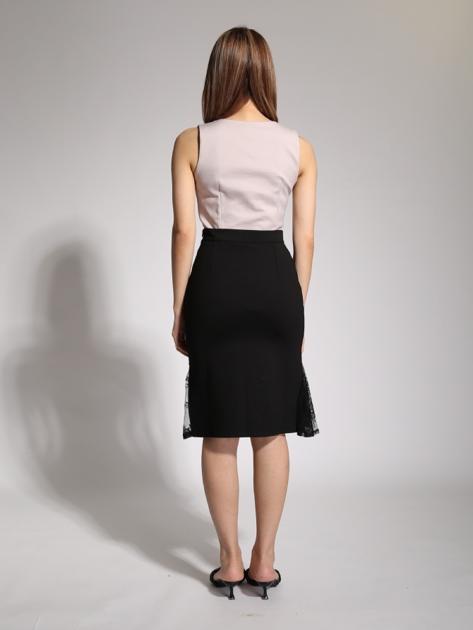 High Waist Lace Fish Tail Skirt 19827