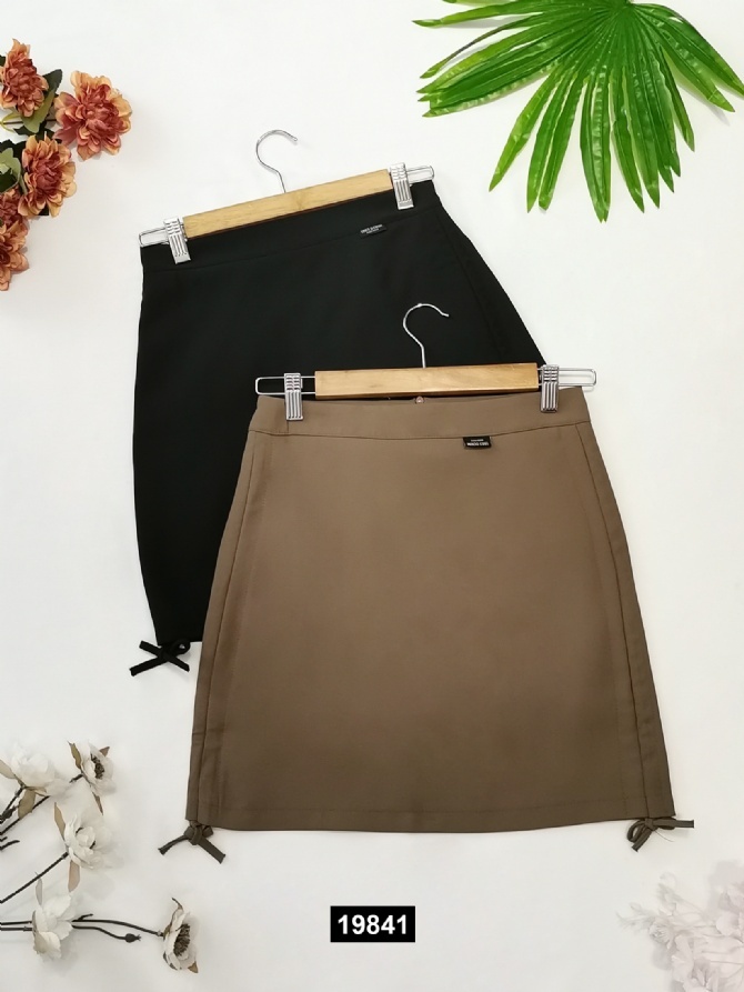 High Waist Side Drawstring Skirt 19841