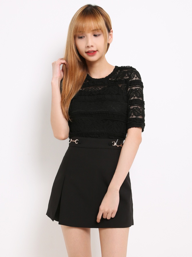 Inner Singlet With Lace Top 14279