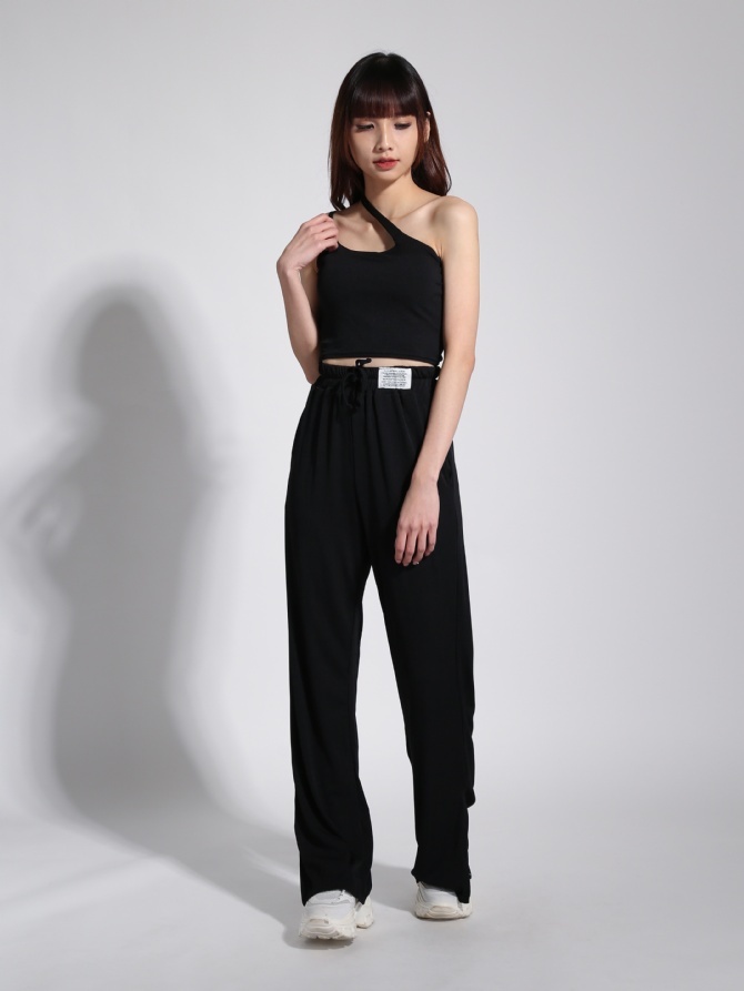 Strap Top With High Waist Long Pants 22897