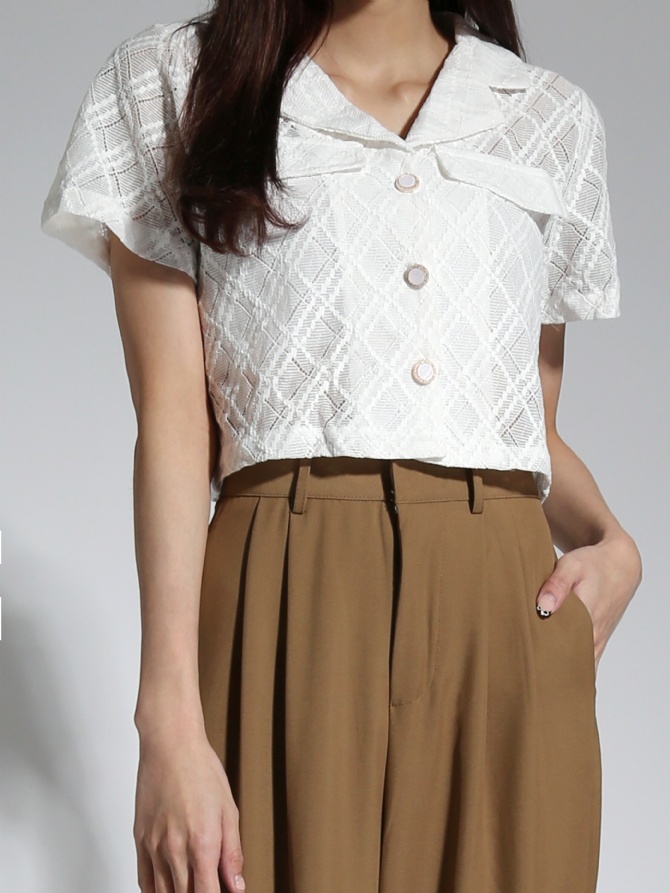 Net Lace Checker Top 21233