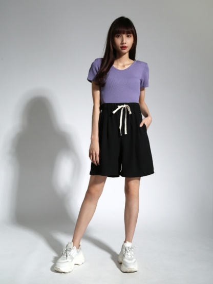 Round Neck Short Sleeve Top 21265