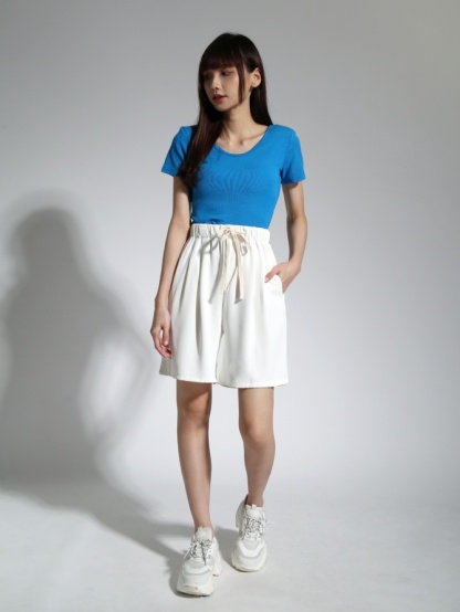 Round Neck Short Sleeve Top 21265