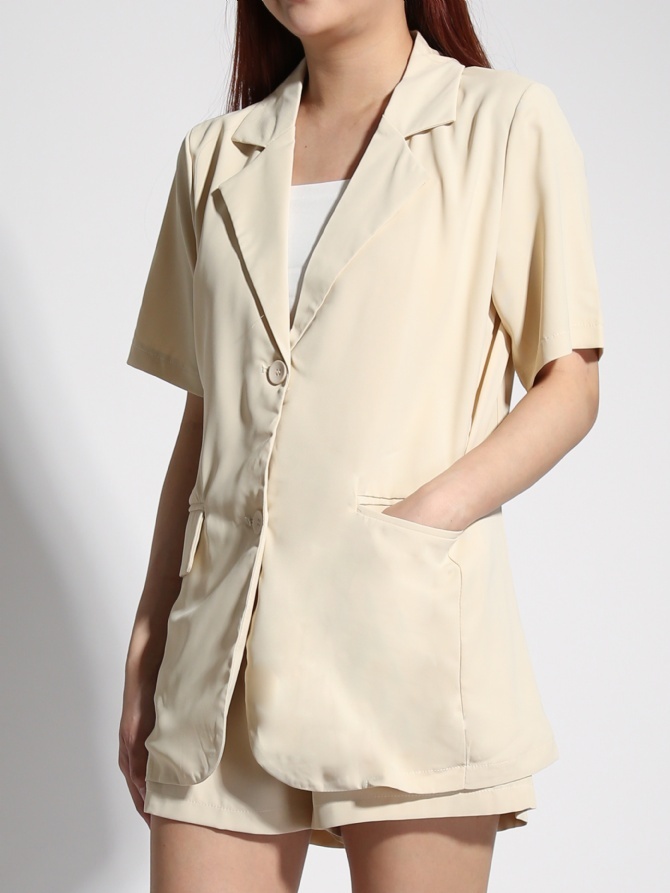 Formal Blazer With Short Pants Set 22081