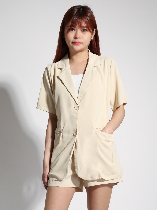 Formal Blazer With Short Pants Set 22081