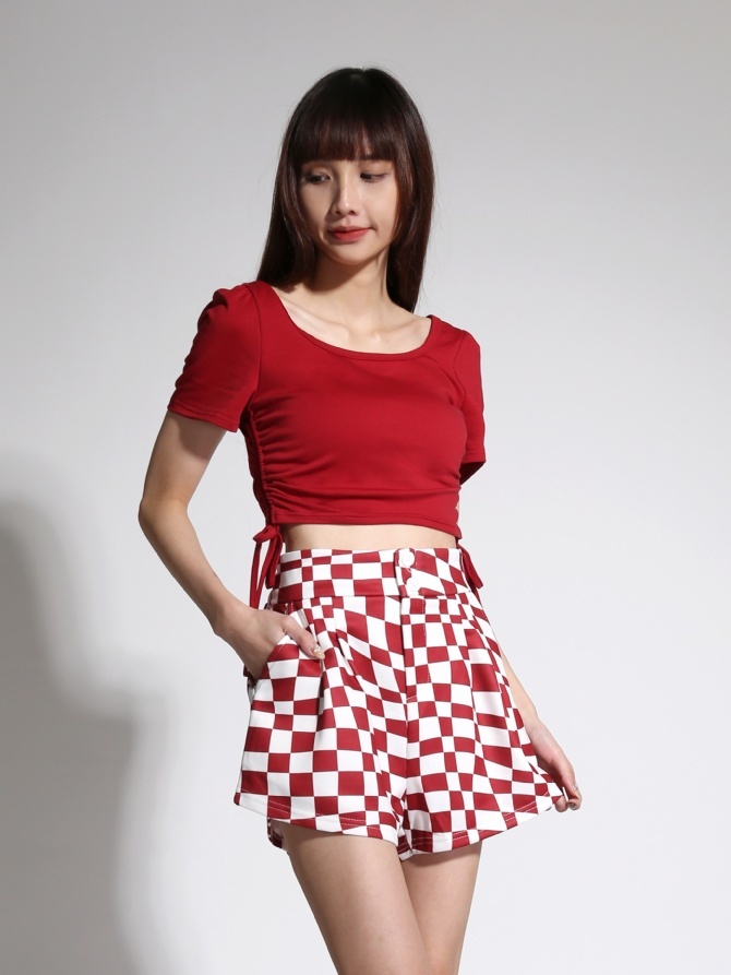 Side Drawstring With Checker Bottom Set 21649