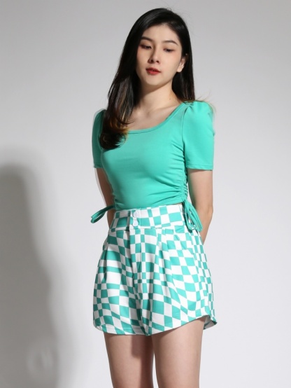 Side Drawstring With Checker Bottom Set 21649
