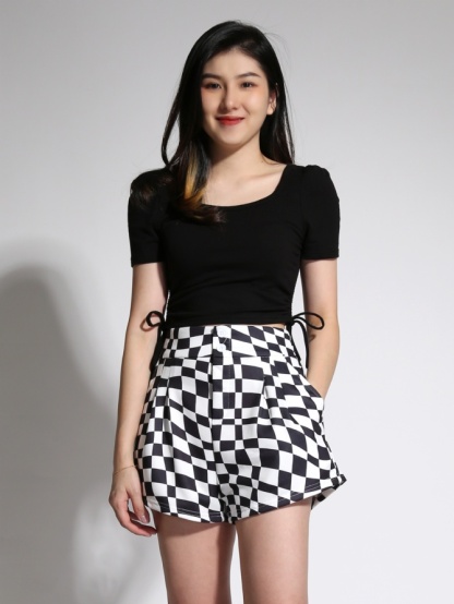 Side Drawstring With Checker Bottom Set 21649